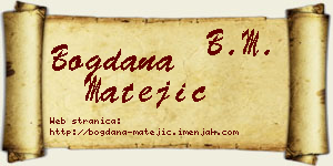 Bogdana Matejić vizit kartica